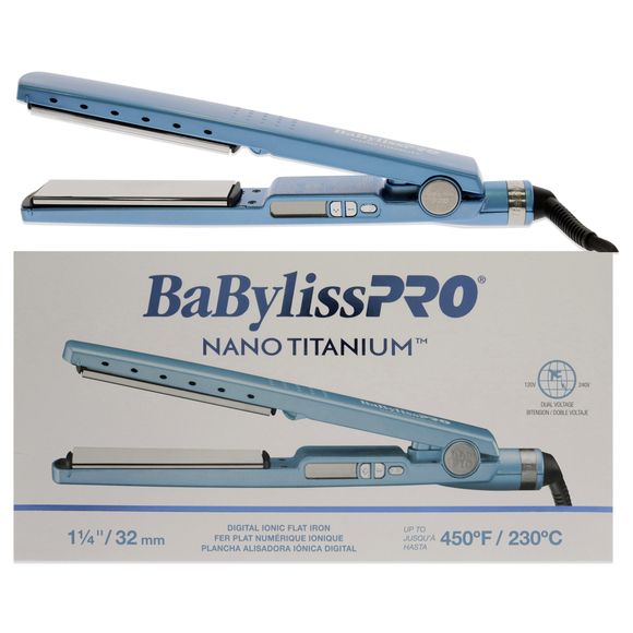 Nano Titanium Digital Ionic Flat Iron - BNT4091TUC by BaBylissPRO 1.25 Inch